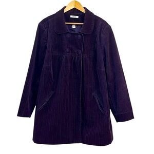 Dressbarn Woman 90s Purple Corduroy Coat, 22/24